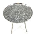 Elk Signature Accent Table, 17 in W, 17 in L, 21 in H, Metal Top TJX0089-8503
